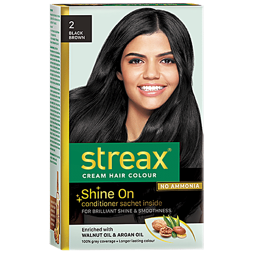 Buy Streax Cream Hair Colour With Shine On Conditioner, For Smooth
