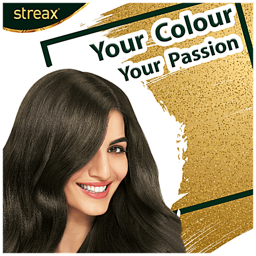 Streax Cream Hair Colour - With Shine On Conditioner, For Smooth & Shiny Hair, No Ammonia, 60 ml Light Brown 