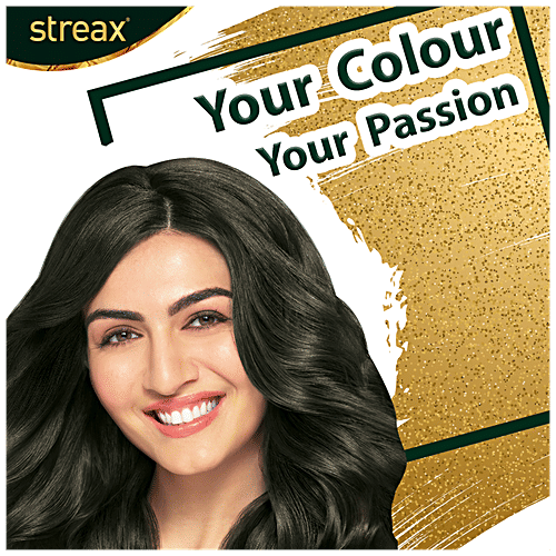 Streax Cream Hair Colour - With Shine On Conditioner, For Smooth & Shiny Hair, 45 ml Natural Brown