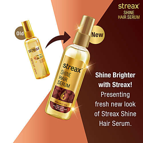 Streax Hair Serum - Vitalised With Walnut Oil, For Soft, Smooth & Silky Hair, 50 ml  