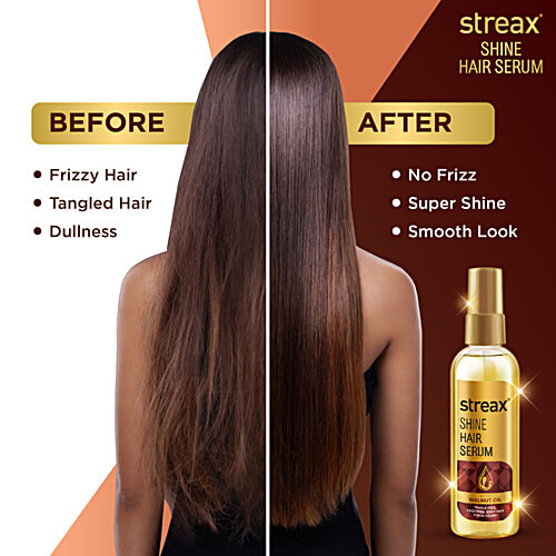 Streax Hair Serum - Vitalised With Walnut Oil, For Soft, Smooth & Silky Hair, 50 ml  