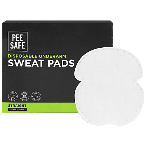 Pee Safe Disposable Underarm Sweat Pads - Straight, 14 pcs
