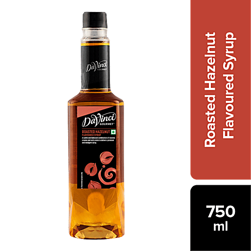 DaVinci Gourmet Roasted Hazelnut Flavoured Syrup - Creamy, Nutty Notes, Subtle & Balanced Combination, 750 ml  