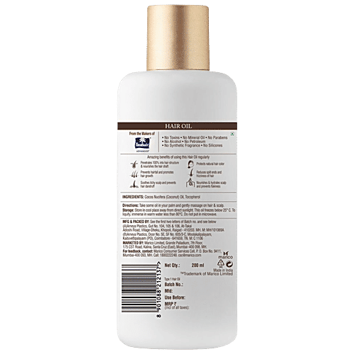 Coco Soul Hair Oil - Extra Virgin Coconut Oil & Vitamin E, 100% Natural, Paraben Free, 200 ml  