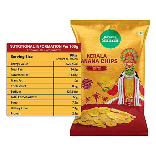 Buy Beyond Snack Kerala Banana Chips Peri Peri Flavour, Thin & Crispy