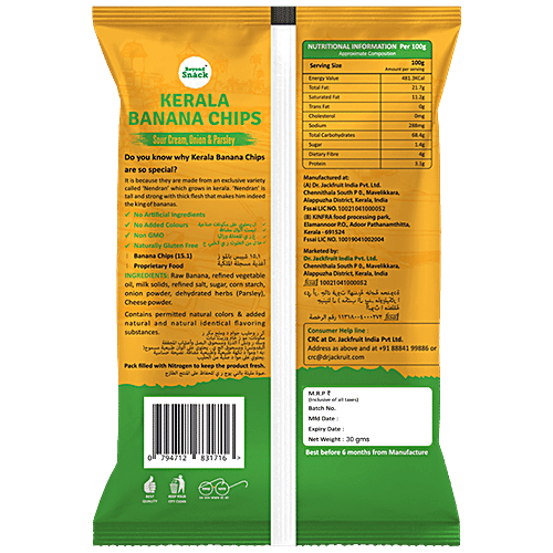Buy Beyond Snack Kerala Banana Chips Sour Cream, Onion & Parsley