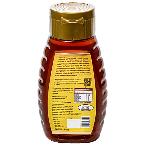 Nature's Nectar Pure Honey - Squeezy,  NMR Tested, Natural Multiflora, Healthy Sweetener, 500 g  