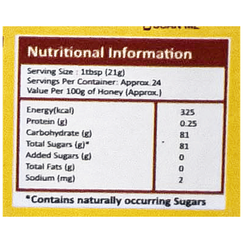 Nature's Nectar Pure Honey - Squeezy,  NMR Tested, Natural Multiflora, Healthy Sweetener, 500 g  