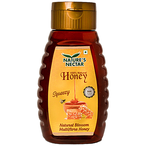 Nature's Nectar Pure Honey - Squeezy,  NMR Tested, Natural Multiflora, Healthy Sweetener, 500 g  