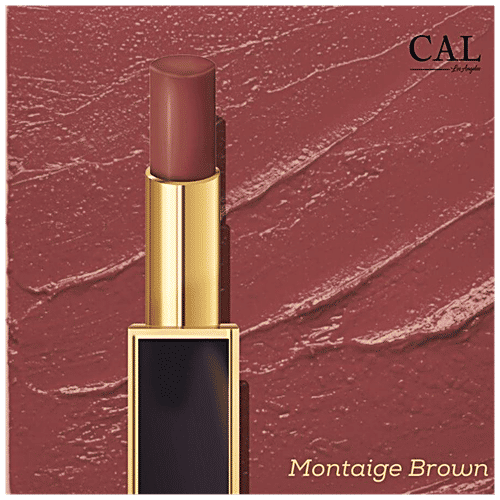 CAL Losangeles Iconic Collection Lipstick - Matte Finish, Hydrating & Long-Lasting, 18 g Montaige Brown 