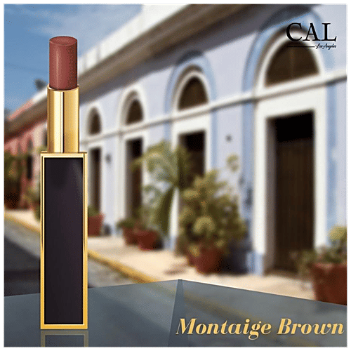 CAL Losangeles Iconic Collection Lipstick - Matte Finish, Hydrating & Long-Lasting, 18 g Montaige Brown 