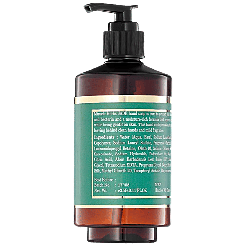 Miracle Herbs India Jade Scented Hand Soap - Thyme, Mild Fragrance, Removes Dirt & Germs, 300 ml