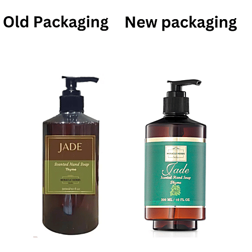 Miracle Herbs India Jade Scented Hand Soap - Thyme, Mild Fragrance, Removes Dirt & Germs, 300 ml