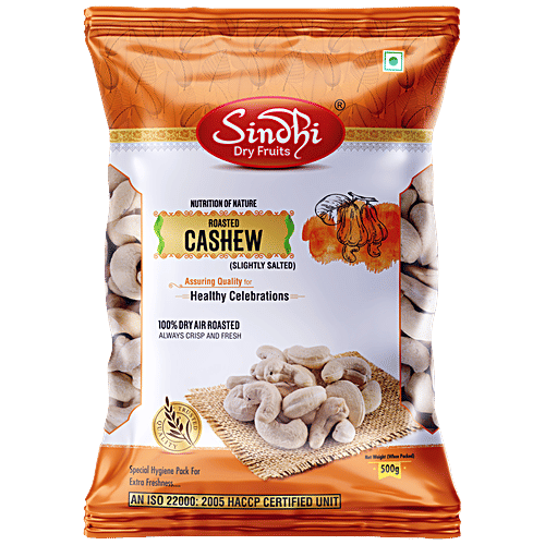 Buy Sindhi Dry Fruits Roasted Cashews/Kaju No Cholesterol, Lightly