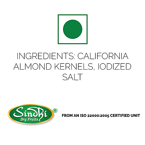 Buy Sindhi Dry Fruits Roasted Almonds/Badam No Cholesterol, Lightly