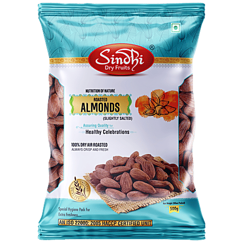Buy Sindhi Dry Fruits Roasted Almonds/Badam No Cholesterol, Lightly