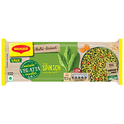 Buy MAGGI NutriLicious Masala Veg Atta Noodles With Spinach Rich In