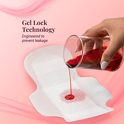 Niine Naturally Soft Ultra Thin Sanitary Pads - XL+, 50 pcs Controls Rashes, Long-Lasting Protection, Prevents Odour, Keeps You Dry