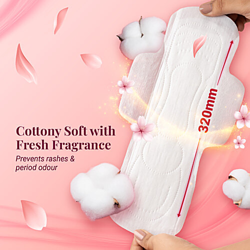 Niine Naturally Soft Ultra Thin Sanitary Pads - XL+, 50 pcs Controls Rashes, Long-Lasting Protection, Prevents Odour, Keeps You Dry