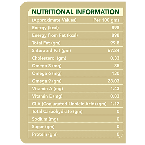 Sarthak Satvik A2 Cow's Ghee - Free Grazing Desi Cows, Helps Bone Strength & Improves Stamina, 1 L