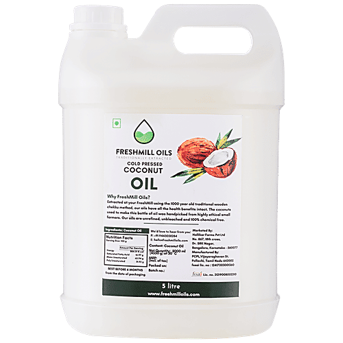 Buy Freshmill Oils Cold Pressed Coconut Oil Pure, Natural, Boosts