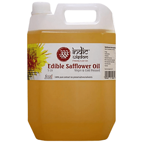 Buy INDIC WISDOM Edible Safflower Oil 100 Pure Extract, Rich Aroma & Flavour Online at Best