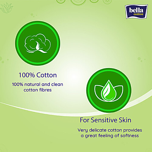 Bella Cotton Buds - With Paper Stick, Aloe Vera Extract, Highly Absorbent, For Sensitive Skin, 200 pcs Box 