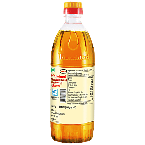 Buy Hamdard Kachi Ghani Mustard Oil Rich In Vitamin A & D, Omega