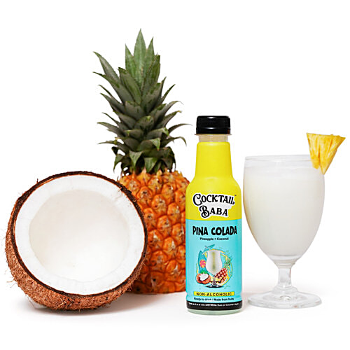 Cocktail Baba Pina Colada - Pineapple, Coconut, Non-alcoholic, Ready To Drink Mocktail, 250 ml Bottle 