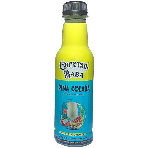 Cocktail Baba Pina Colada - Pineapple, Coconut, Non-alcoholic, Ready To Drink Mocktail, 250 ml Bottle 