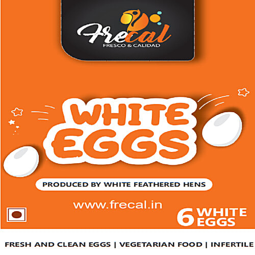 Buy FRECAL White Eggs Rich In Omega 3, High Protein Online at Best