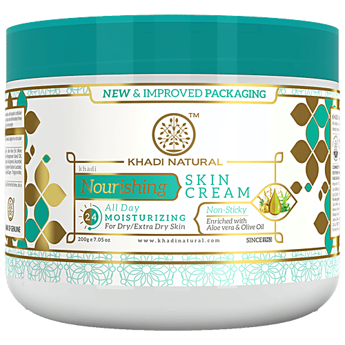 Buy Khadi Natural Nourishing Skin Cream Aloe Vera & Olive Oil, Non