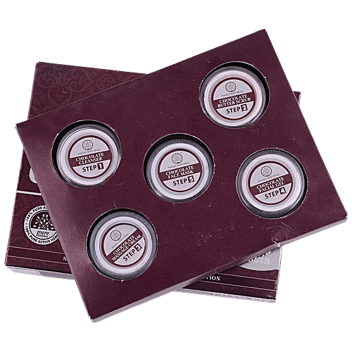 Khadi Natural Chocolate Anti-Aging Mini Facial Kit - Removes Oily & Dirt, Reduces Wrinkles & Stress, 15 g (Pack of 5) 