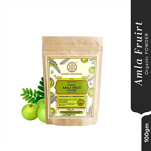Khadi Natural Amla Fruit Organic Powder - Strengthens Hair Roots, 100 g  