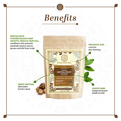 Buy Khadi Natural Organic Reetha Fruit Powder Conditioner