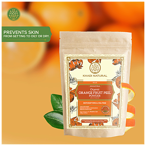 Buy Khadi Natural Organic Orange Fruit Peel Powder Detoxifying, OilFree, Unclogs Pores Online