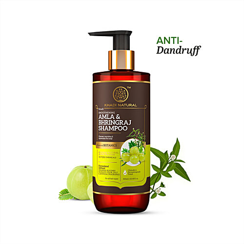 Khadi Natural Amla & Bhringraj Shampoo - Powered Botanics, Rejuvenates Scalp, 310 ml  