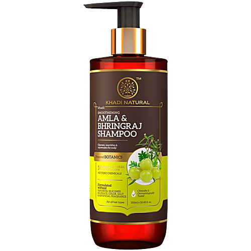 Khadi Natural Amla & Bhringraj Shampoo - Powered Botanics, Rejuvenates Scalp, 310 ml  