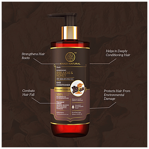 Khadi Natural Shikakai & Honey Hair Conditioner - Powered Botanics, Conditions & Nourishes Hair, SLS & Paraben Free, 310 ml  