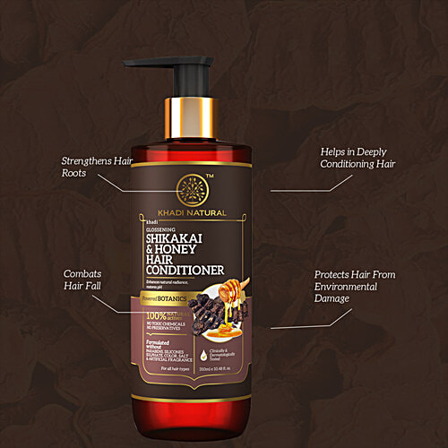 Khadi Natural Shikakai & Honey Hair Conditioner - Powered Botanics, Conditions & Nourishes Hair, SLS & Paraben Free, 310 ml  