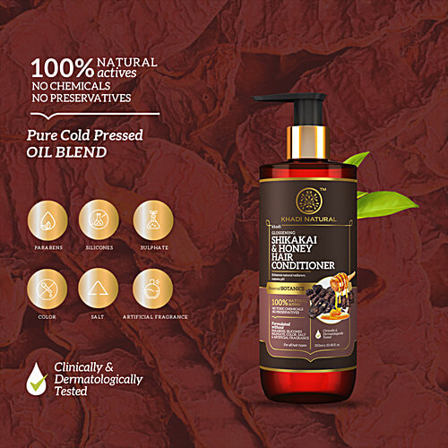 Khadi Natural Shikakai & Honey Hair Conditioner - Powered Botanics, Conditions & Nourishes Hair, SLS & Paraben Free, 310 ml  