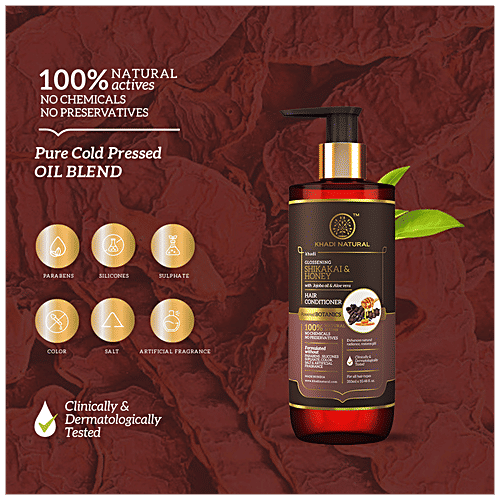 Khadi Natural Shikakai & Honey Hair Conditioner - Powered Botanics, Conditions & Nourishes Hair, SLS & Paraben Free, 310 ml  
