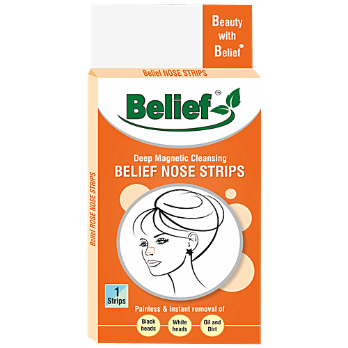 Belief Nose Strips - Deep Cleansing, Removes Blackheads, Unclogs Pores, 1 pc Box 