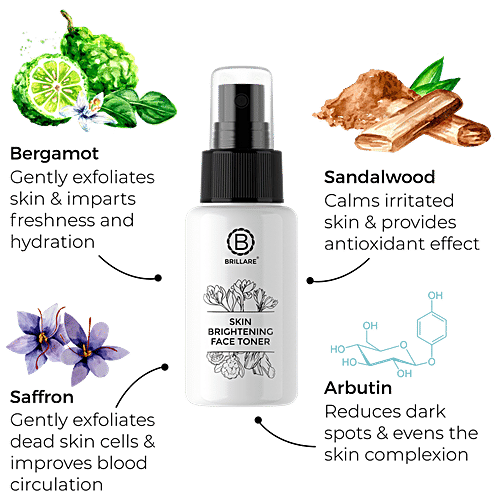 Brillare Skin Brightening Face Toner - Reduces Pigmented, 50 ml  