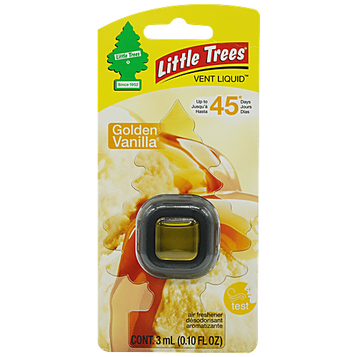 Little Trees Golden Vanilla Air Freshener Fragrance For Home & Car Use, 1 pc  