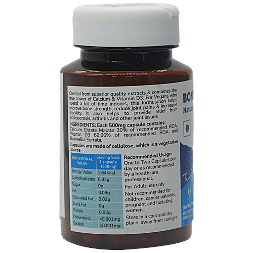 Sun Valley Sun Valley Bone & Joint+ Natural Extracts - Builds Calcium, Reduces Pains, 500 mg Each, 60 Capsules  