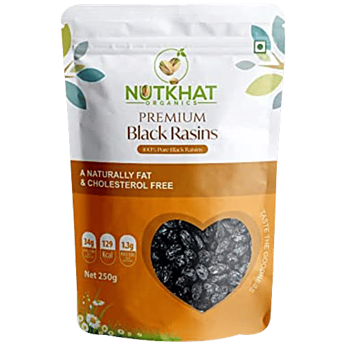 Buy Nutkhat Organics Black Raisins Naturally Fat & Cholesterol Free