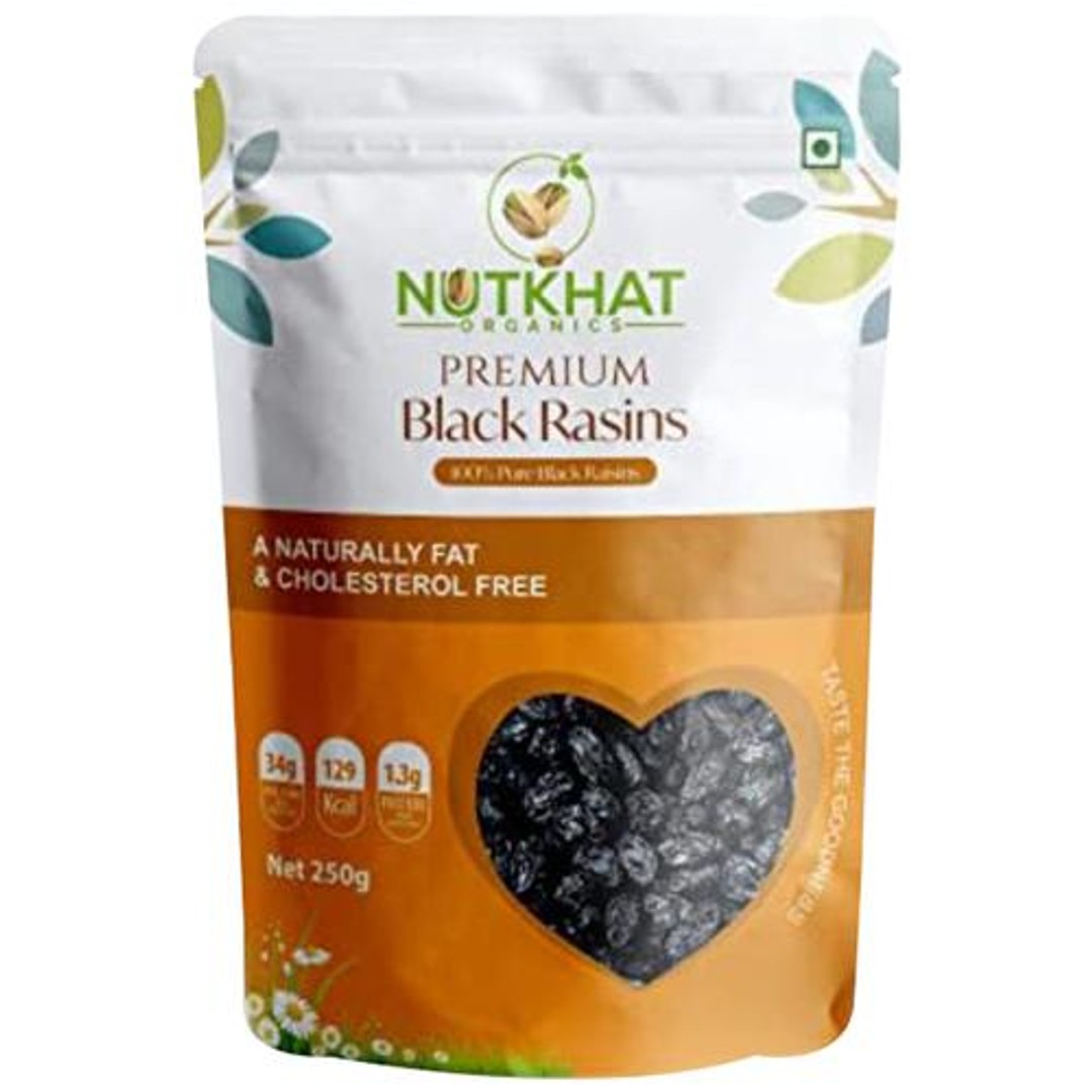 Buy Nutkhat Organics Black Raisins Naturally Fat & Cholesterol Free