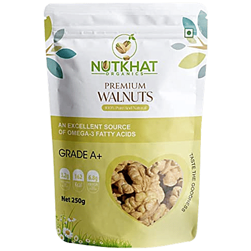 Buy Nutkhat Organics Premium Walnuts Grade A+ Highest Grade Rich In