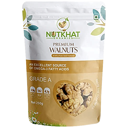 Buy Nutkhat Organics Premium Walnut Grade A Rich In Omega 3 Fatty